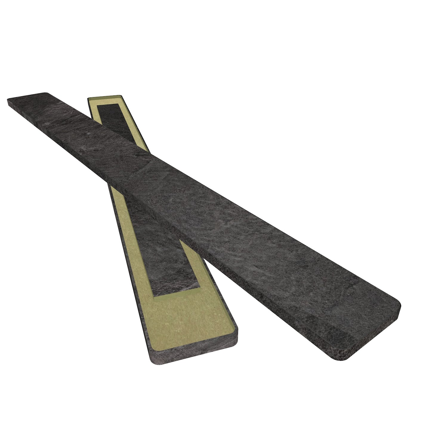 Trittstufenkappe mit ABS Kante Anthrazit Stone