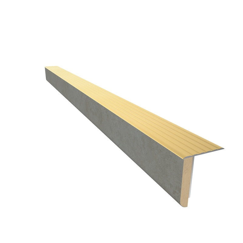 Stopień końcowy Beton szary z profilem aluminiowym