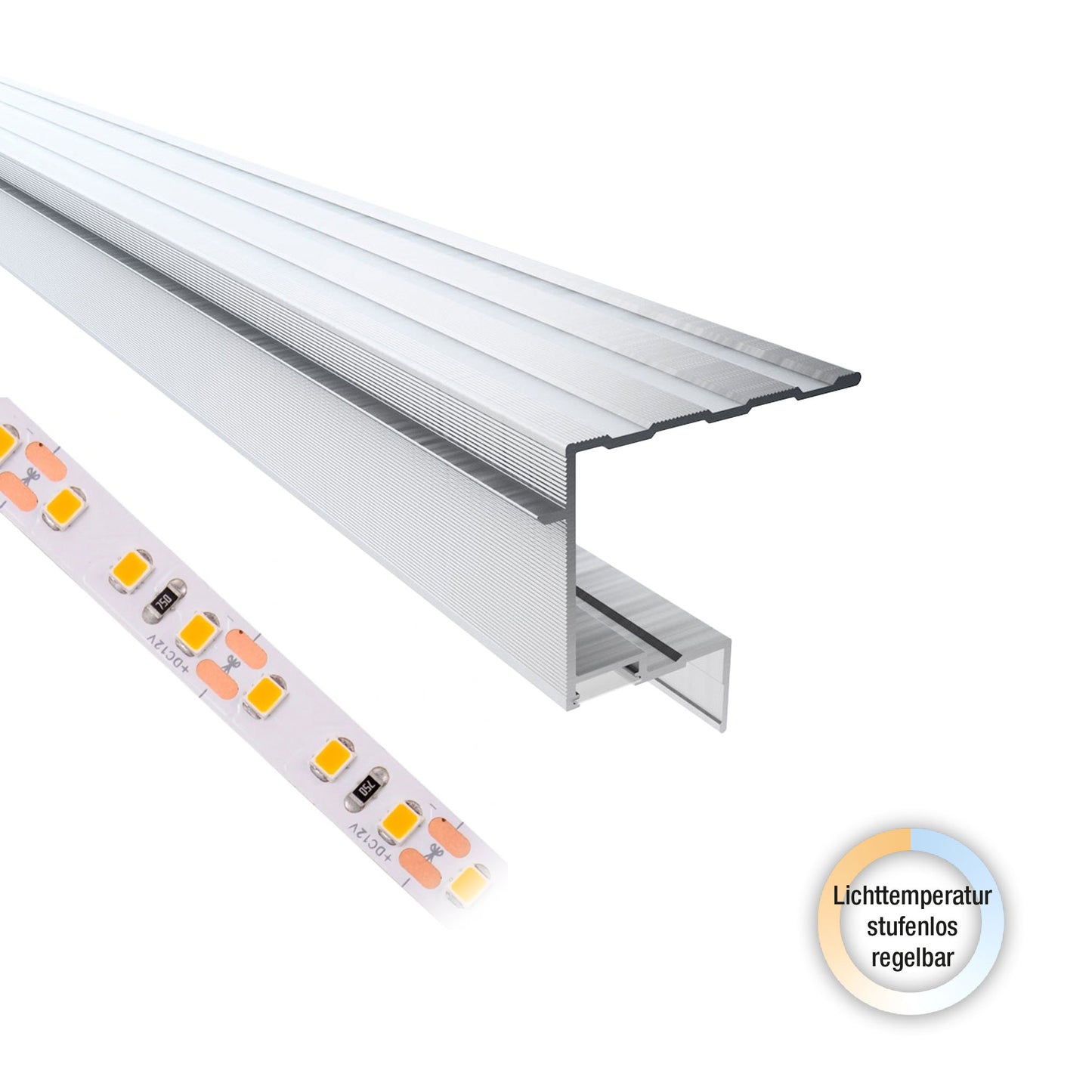 Aluminiumprofil U40 mit LED-Streifen 30 / 60 cm