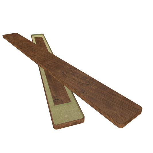 Nakładka na stopień z krawędzią ABS, Walnut