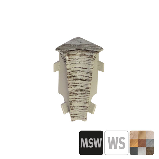 Narożnik wewnętrzny do listew przypodłogowych 58 mm, wszystkie dekory